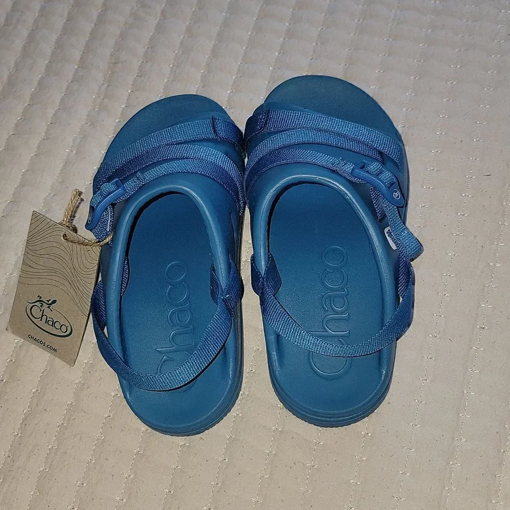 New Chaco Chillos Light Blue Adjustable Strap Performance Sport Sandals Size 2